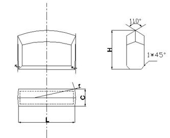 Insertion K0 de carbure de tungstène de peu de roche de burin Simple-Bordée pour le sondage de percussion