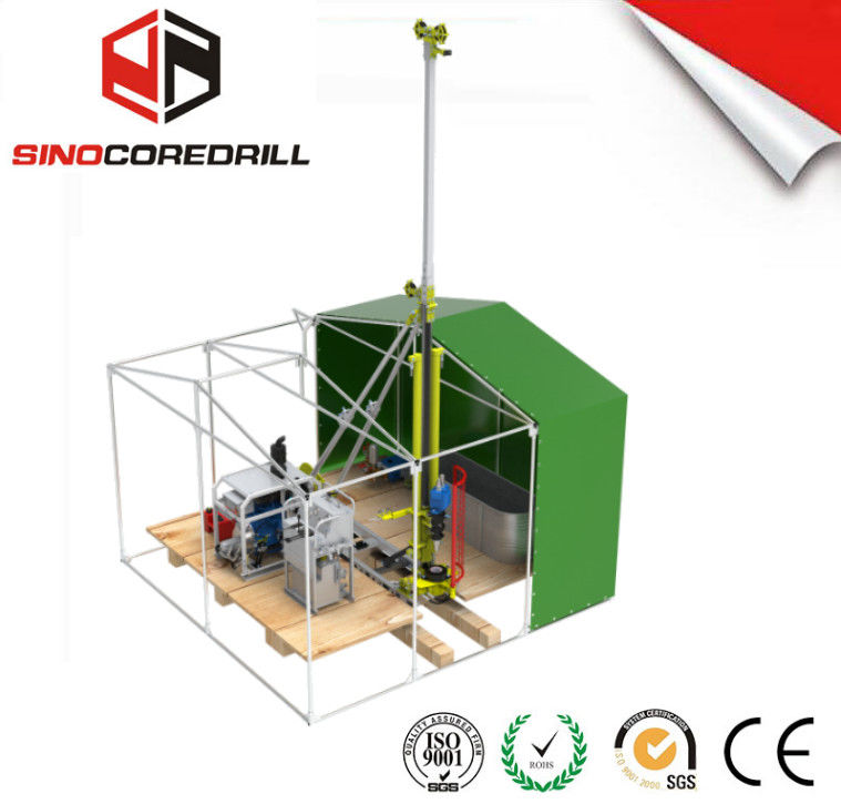 300 m de profondeur Portable Core Drill Rig Conception légère et moteur Kubota