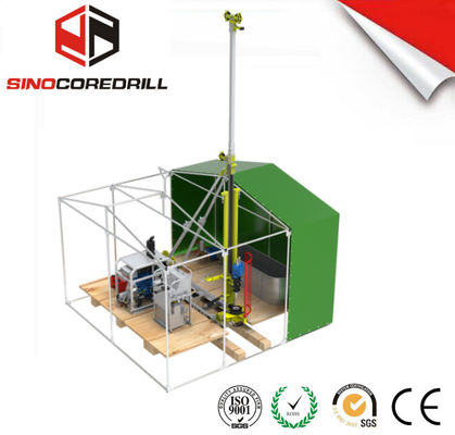 300 m de profondeur Portable Core Drill Rig Conception légère et moteur Kubota